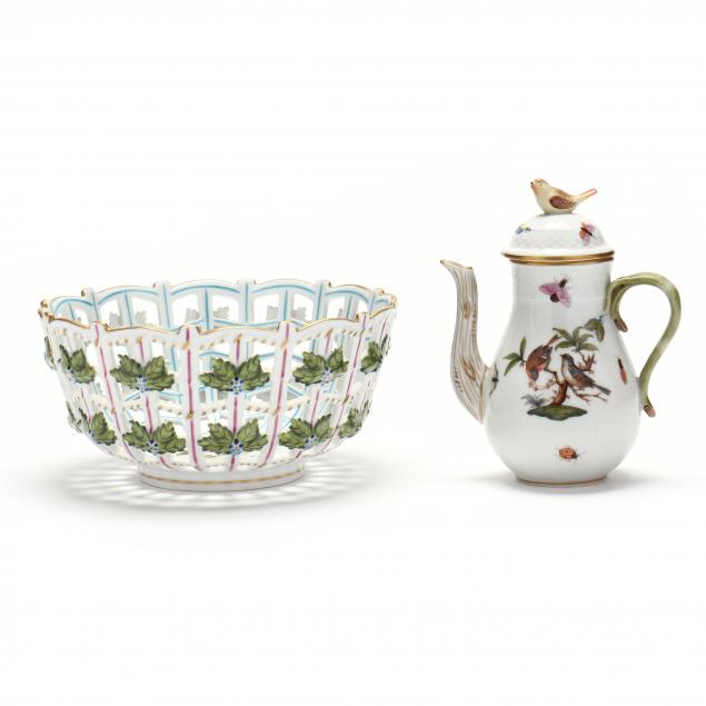 two-herend-porcelain-items