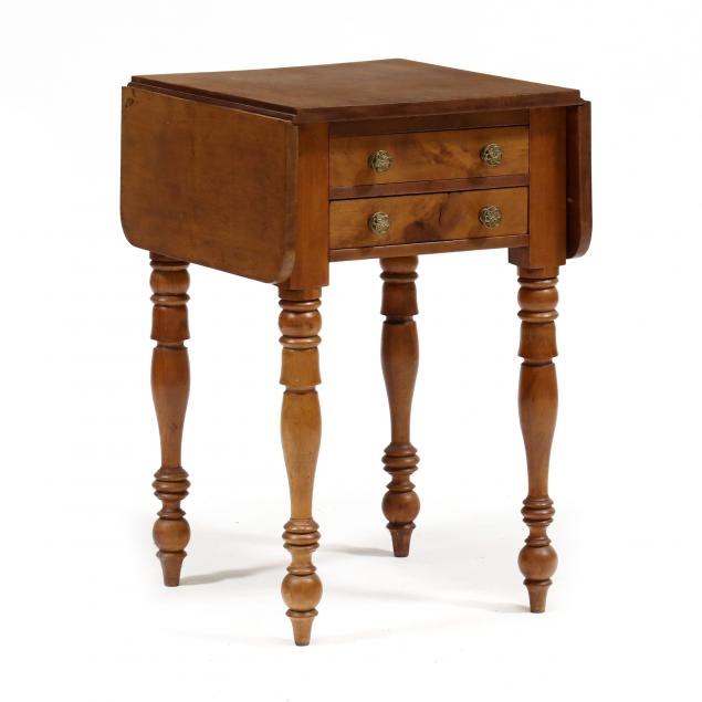 new-england-late-federal-mahogany-and-cherry-two-drawer-drop-leaf-table