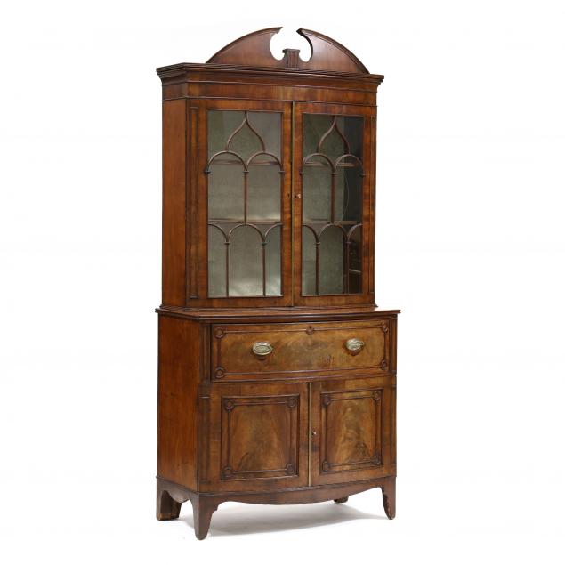 a-fine-george-iii-mahogany-bow-front-bureau-bookcase