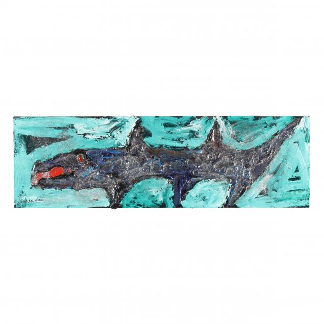 clyde-jones-nc-b-1938-folk-art-painting-of-a-shark