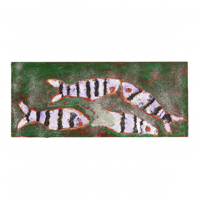 clyde-jones-nc-b-1938-folk-art-painting-of-black-banded-fish