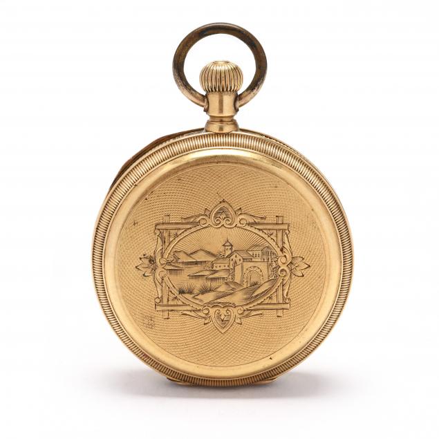 antique-gold-hunter-case-pocket-watch-elgin