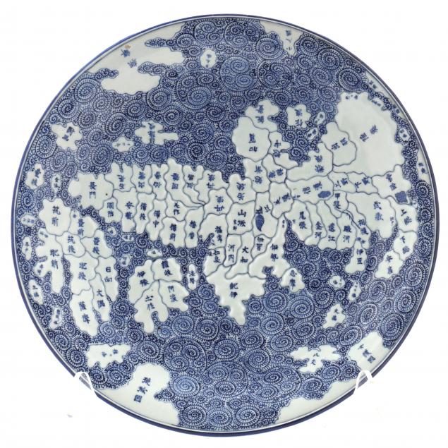 a-large-japanese-porcelain-blue-and-white-map-dish