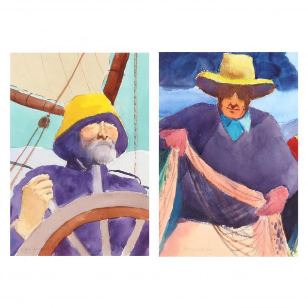 edwin-voorhees-nc-1919-1999-pair-of-watercolor-paintings