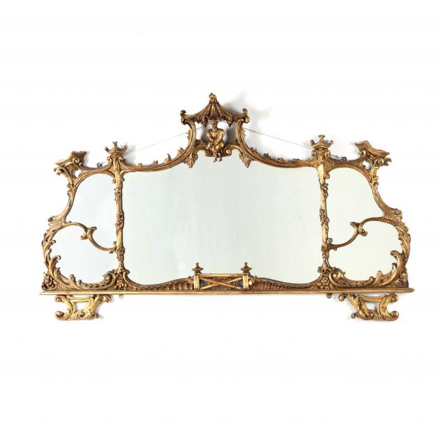 chinese-chippendale-style-over-mantel-mirror