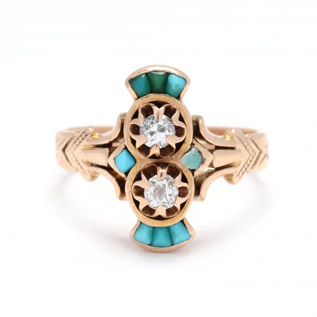antique-gold-and-turquoise-ring