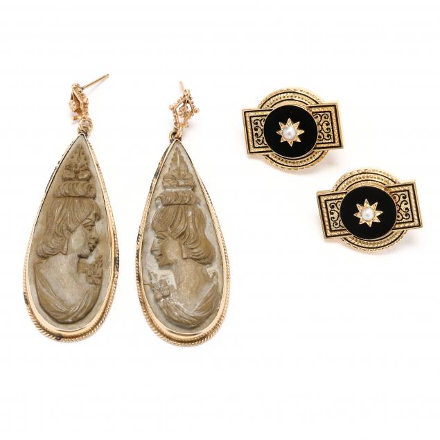 two-antique-pairs-of-earrings