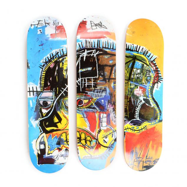 after-jean-michel-basquiat-american-1960-1988-skateboard-triptych-i-skull-i