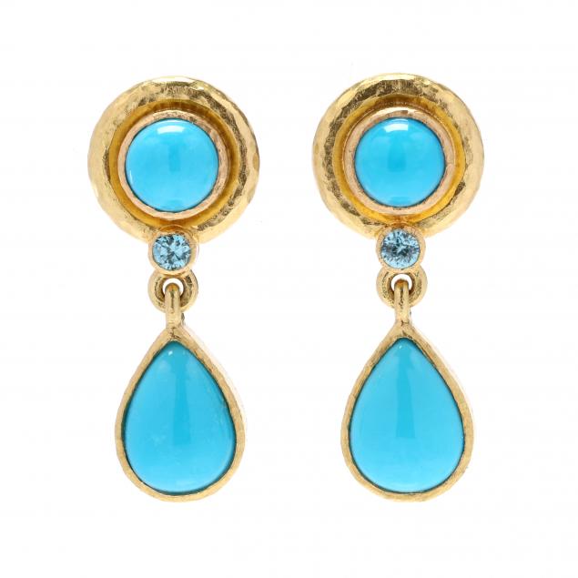 gold-turquoise-and-blue-zircon-dangle-earrings-elizabeth-locke