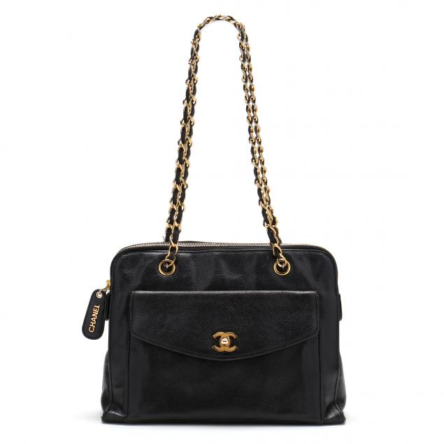 vintage-chanel-caviar-leather-long-chain-flap-bag