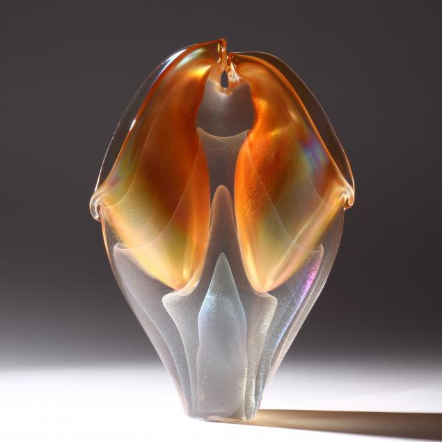 david-lotton-american-b-1960-i-bridal-veil-i-art-glass-sculpture