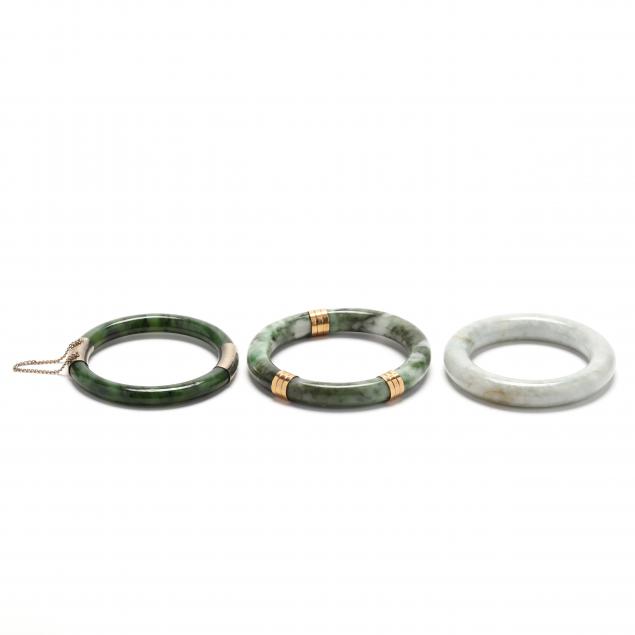 three-carved-green-hardstone-bangles