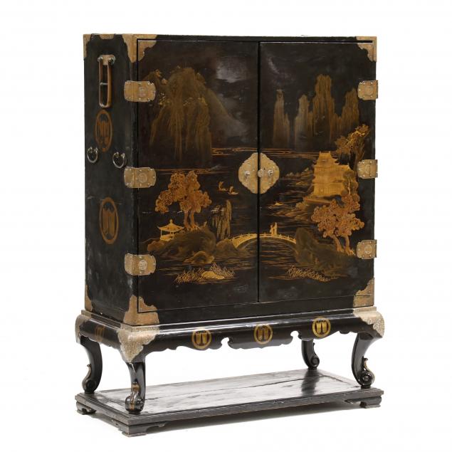 an-impressive-japanese-lacquered-cabinet-on-stand
