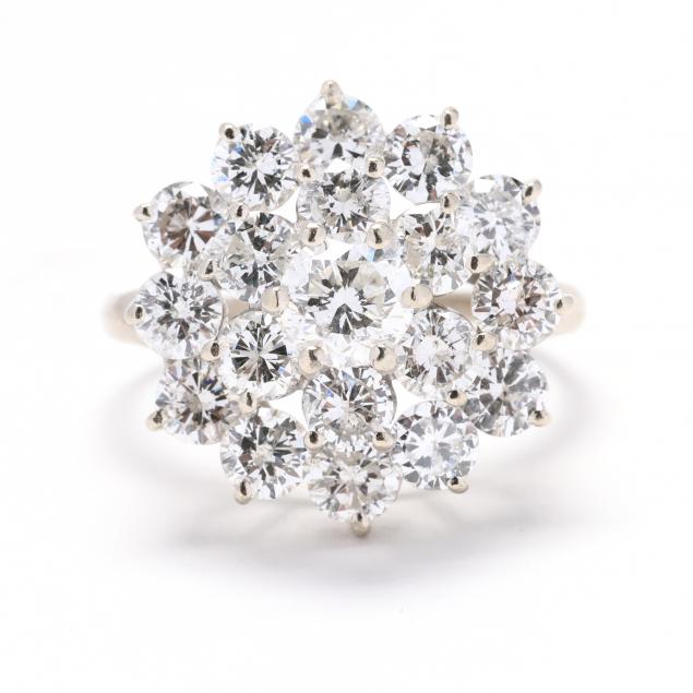 white-gold-and-diamond-cluster-ring