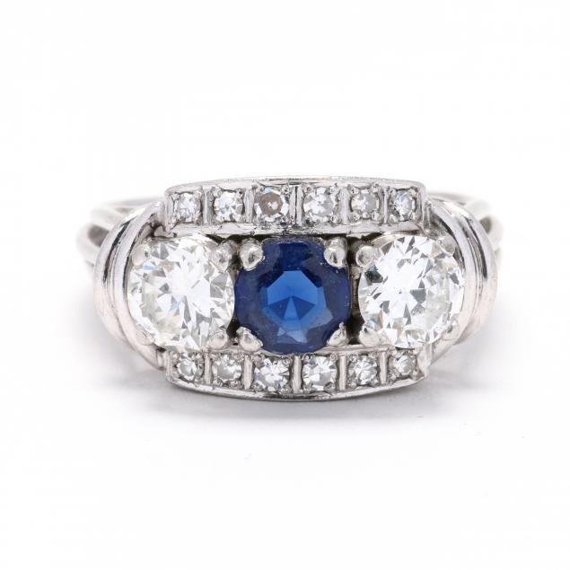 vintage-platinum-sapphire-and-diamond-ring