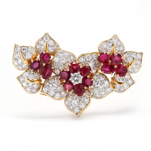 gold-ruby-and-diamond-floral-brooch