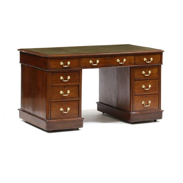 antique-english-mahogany-kneehole-desk