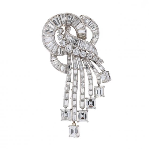 platinum-and-diamond-cascade-brooch