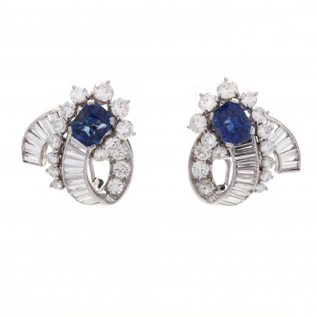 platinum-diamond-and-sapphire-earrings