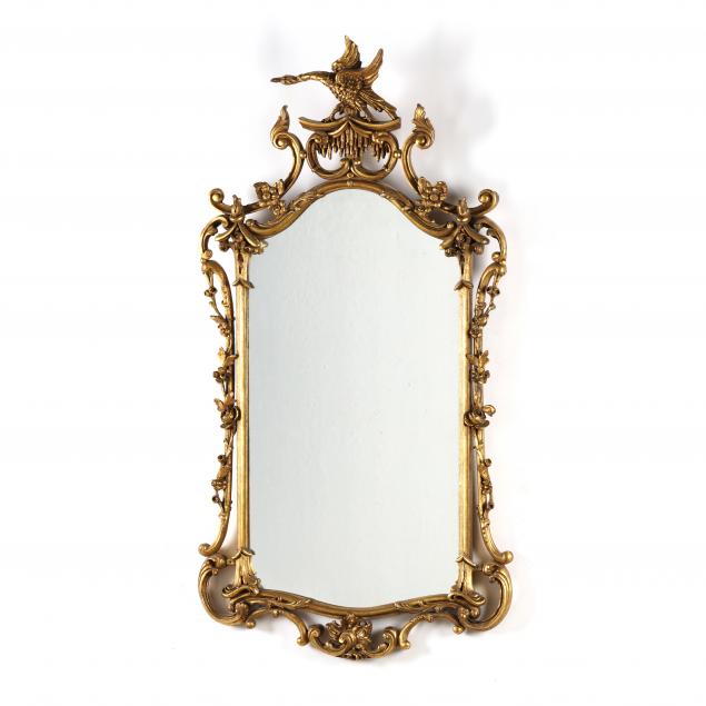 chinese-chippendale-style-giltwood-wall-mirror