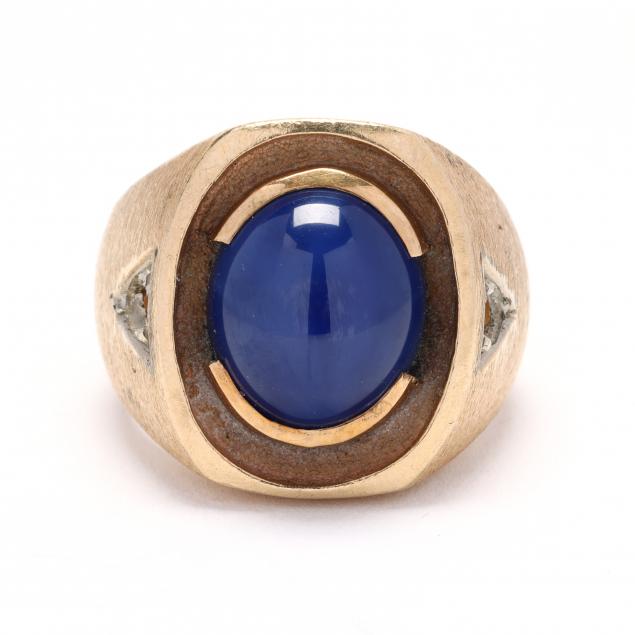 gent-s-gold-and-synthetic-blue-star-sapphire-ring
