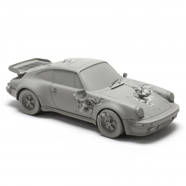 daniel-arsham-b-1980-i-eroded-911-turbo-porsche-grey-i