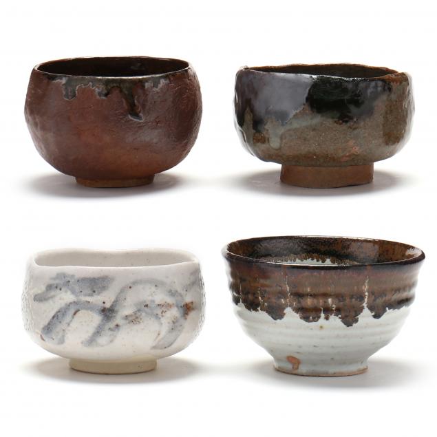 four-japanese-contemporary-ceramic-teabowls