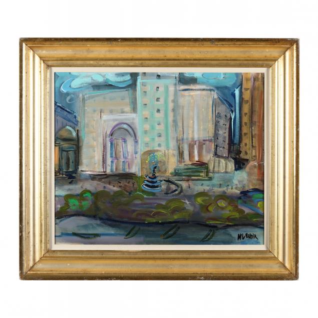 henri-lenoir-france-1939-2015-fauvist-style-cityscape