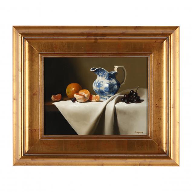 jerry-weers-american-b-1953-still-life-with-fruit-and-ironstone-pitcher