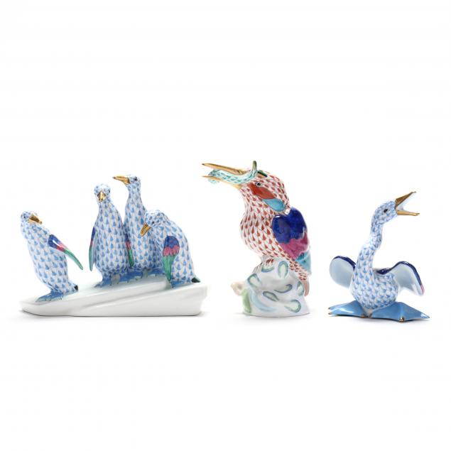 three-herend-fishnet-figurines-of-fowl