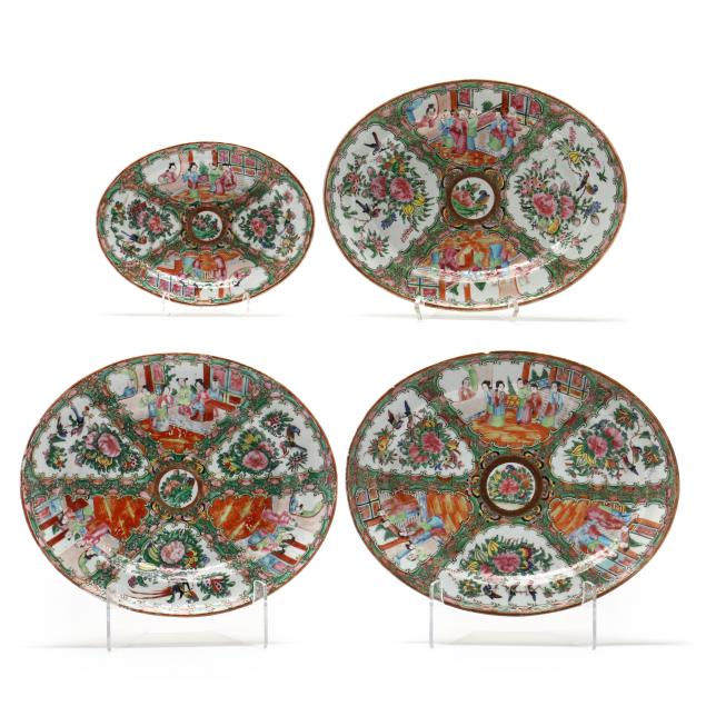 collection-of-four-chinese-export-rose-medallion-oval-serving-platters