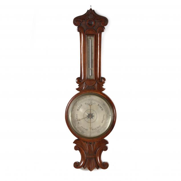 victorian-carved-mahogany-banjo-barometer