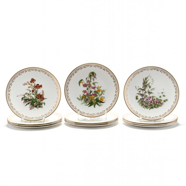 boehm-studios-i-blossoms-and-berries-collection-i-set-of-twelve-plates