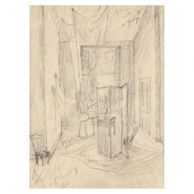 hobson-pittman-american-1899-1972-sketch-for-an-interior