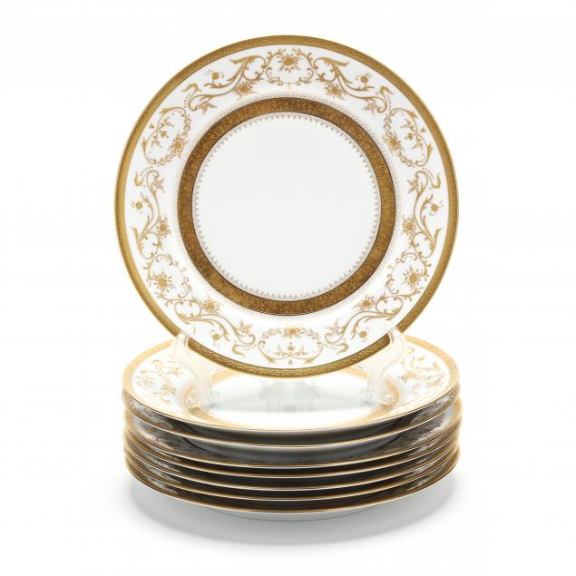 set-of-eight-charles-field-haviland-limoges-i-dynasty-gold-i-dinner-plates