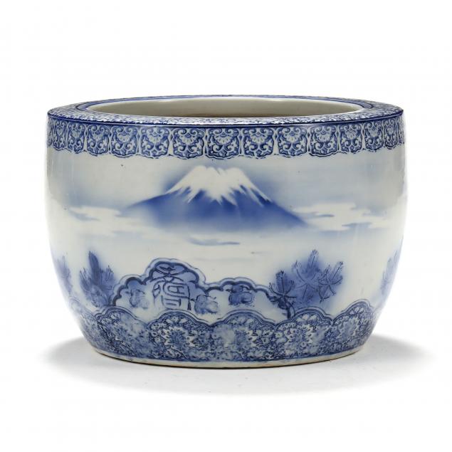 a-large-japanese-blue-and-white-porcelain-jardiniere