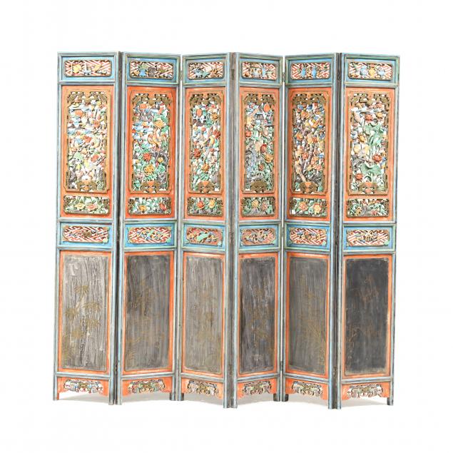 custom-chinese-six-panel-carved-and-painted-floor-screen