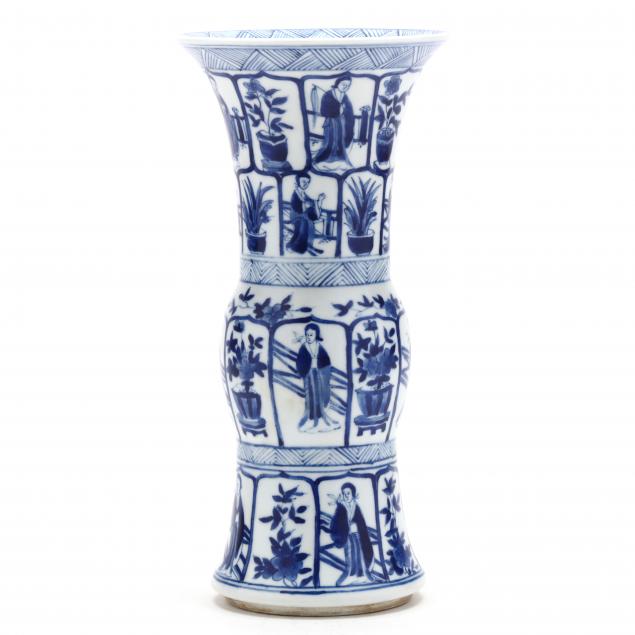 a-chinese-blue-and-white-porcelain-gu-shaped-vase