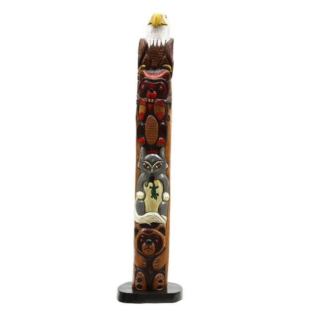 xavier-bear-romero-american-b-1958-custom-pacific-northwest-style-totem-pole