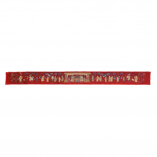an-immense-chinese-silk-and-gold-embroidered-red-wool-temple-banner