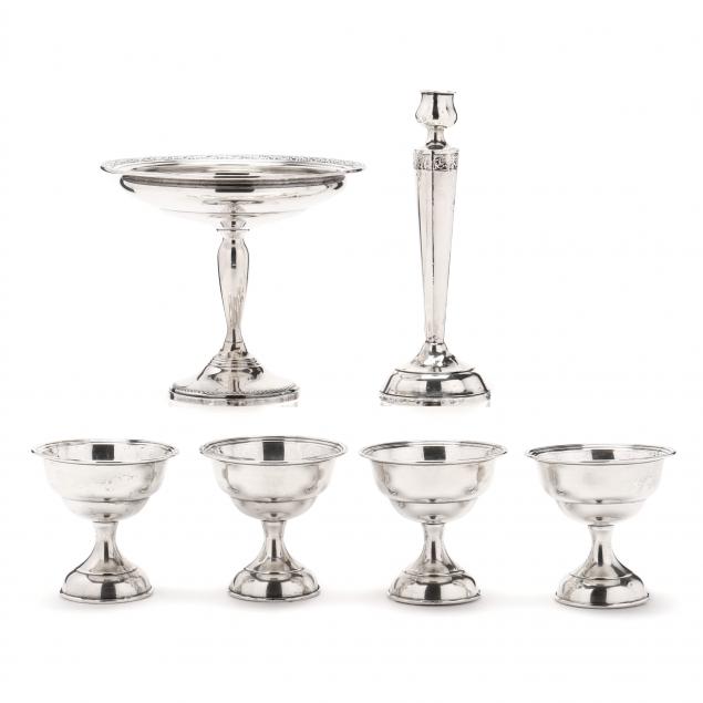 five-sterling-silver-compotes-and-candlestick