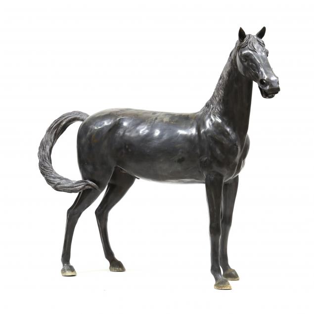 life-size-bronze-statue-of-a-stallion