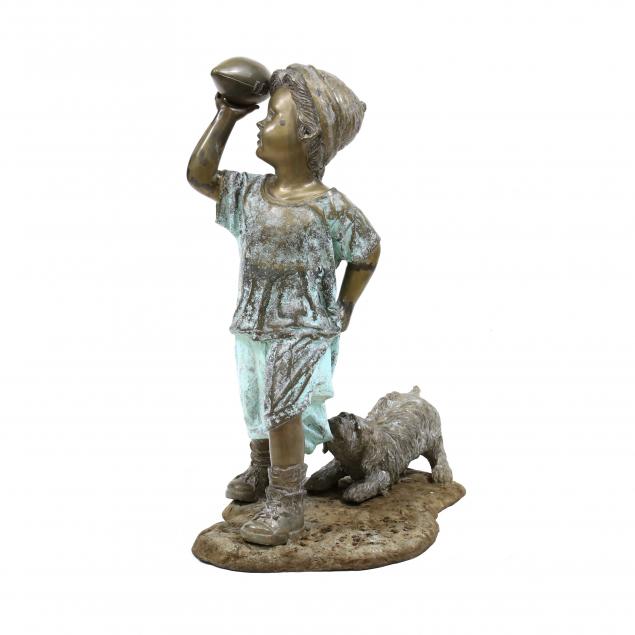 life-size-bronze-garden-statue-of-child-and-pup