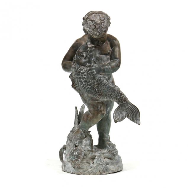 bronze-garden-fountain-statue-of-boy-wrestling-fish