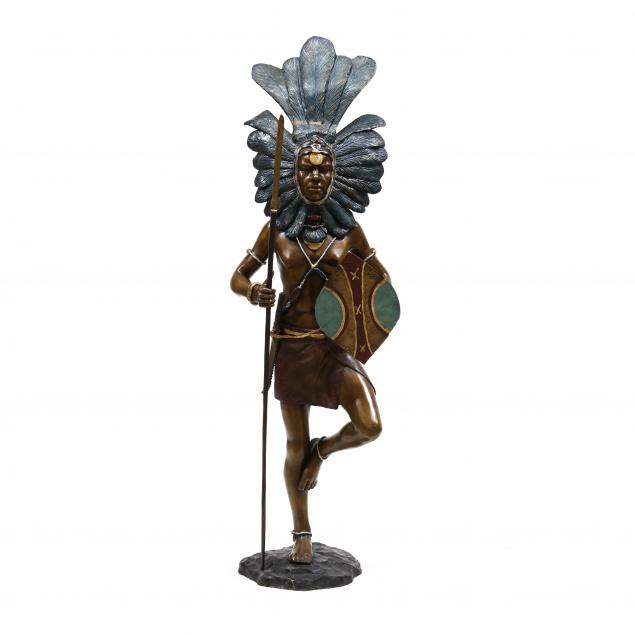 large-bronze-statue-of-an-african-warrior