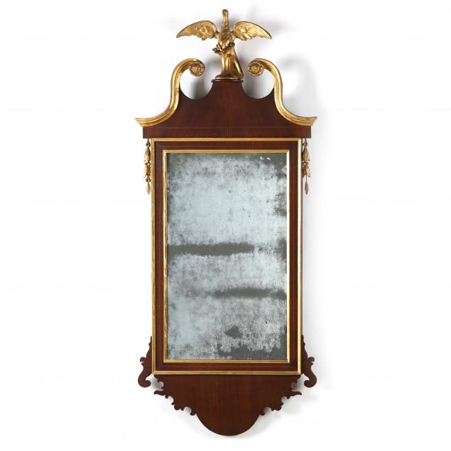 antique-chippendale-style-inlaid-and-parcel-gilt-mirror