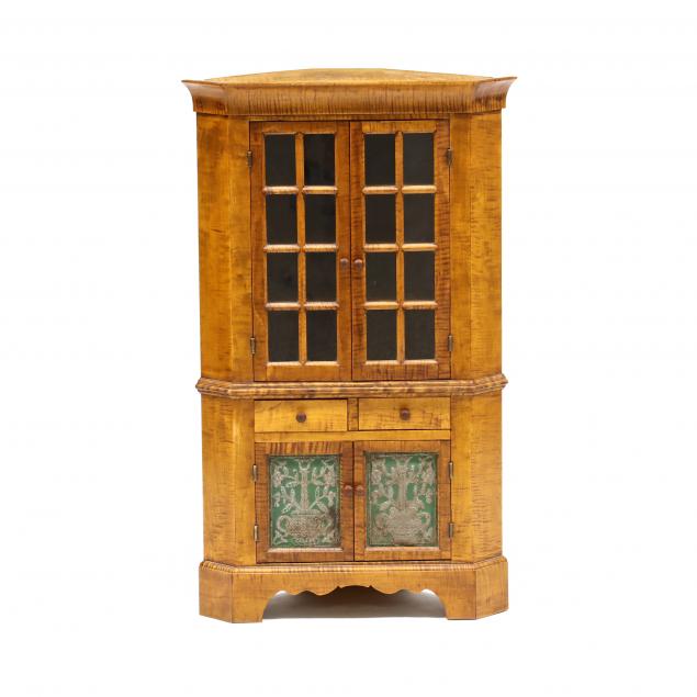 william-morgan-va-federal-style-tiger-maple-miniature-corner-cabinet