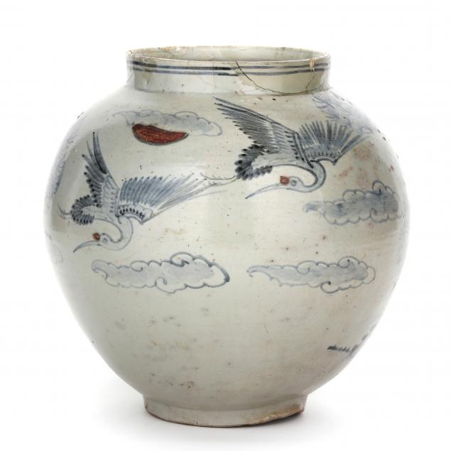 a-large-korean-jar-with-cranes-and-pine