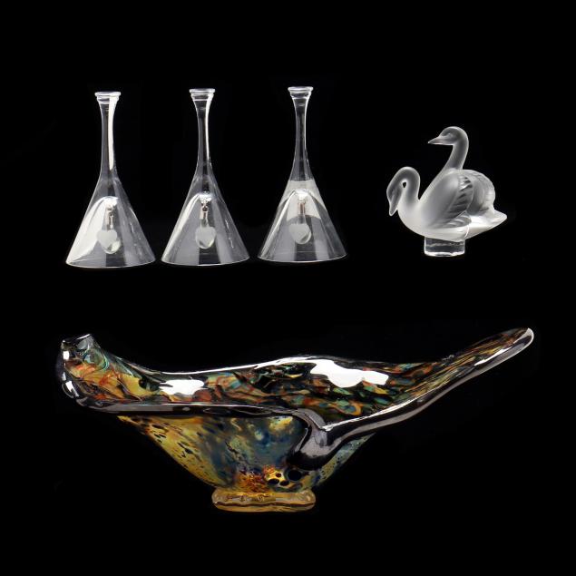 five-pieces-of-crystal-and-glass-including-lalique