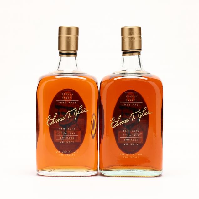 elmer-t-lee-bourbon-whiskey-in-glass-decanter-bottles
